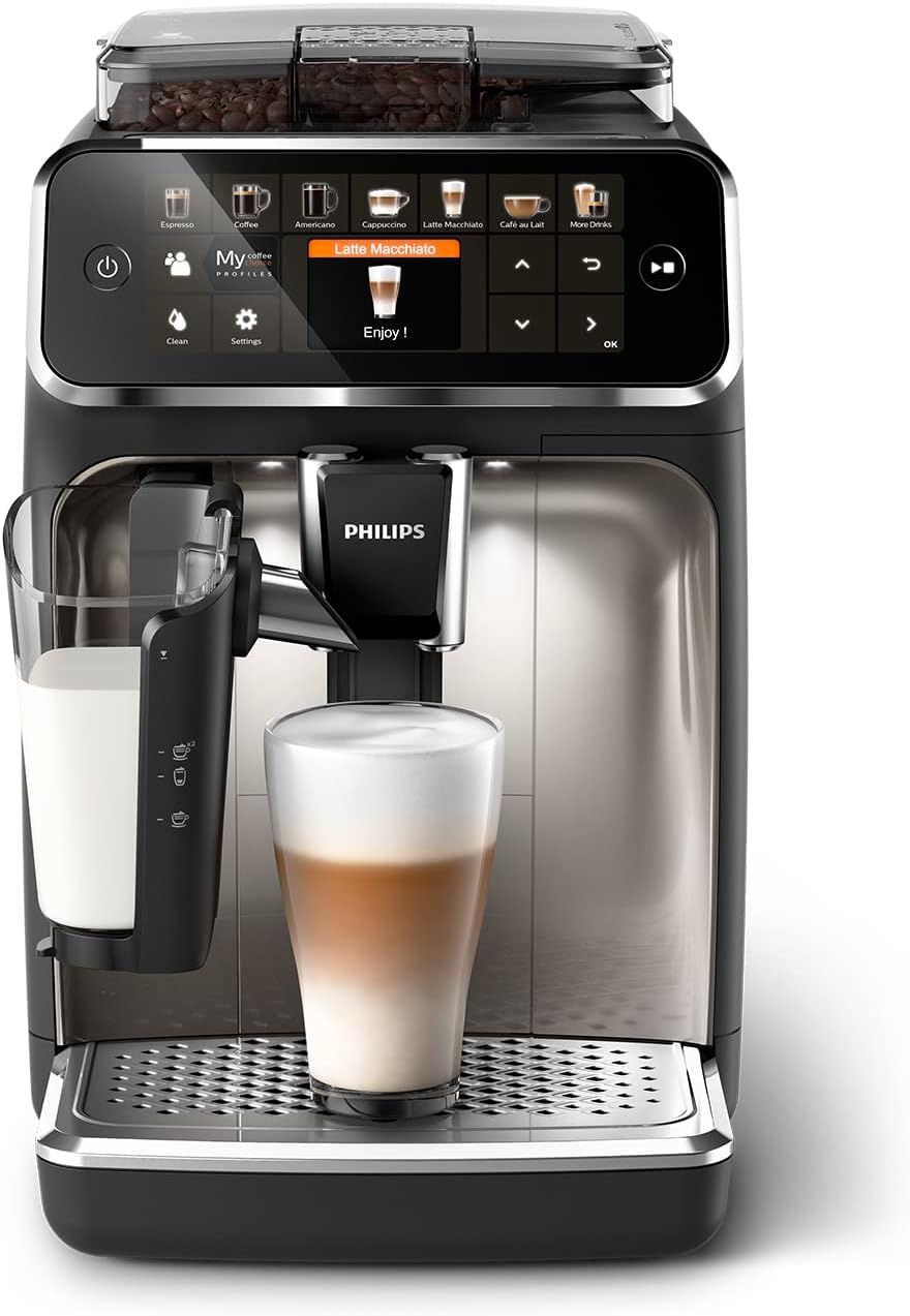 PHILIPS EP5447/90 Serie 5400 LatteGo 11 Kaffeespezialitäten Kaffeevollautomat Schwarz/Chrom